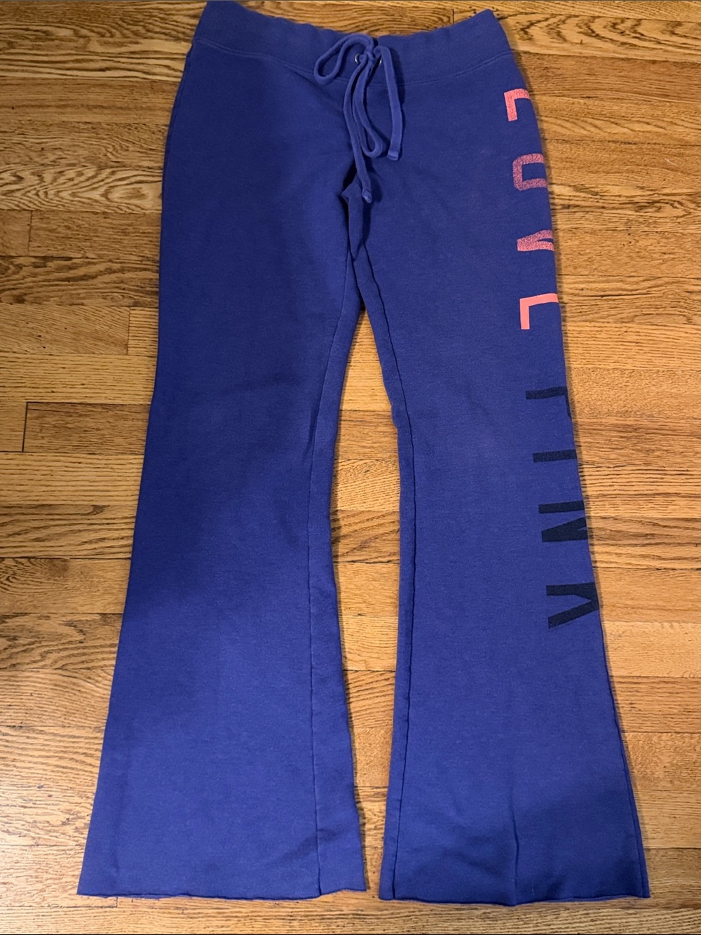 PINK Victoria's Secret washed purple Flare Sweatpants with Side Logo Y2K